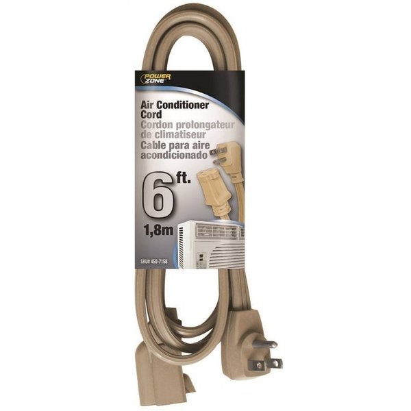 Powerzone Cord Ext Ac 14/3Spt-3X6Ft Bge OR681506